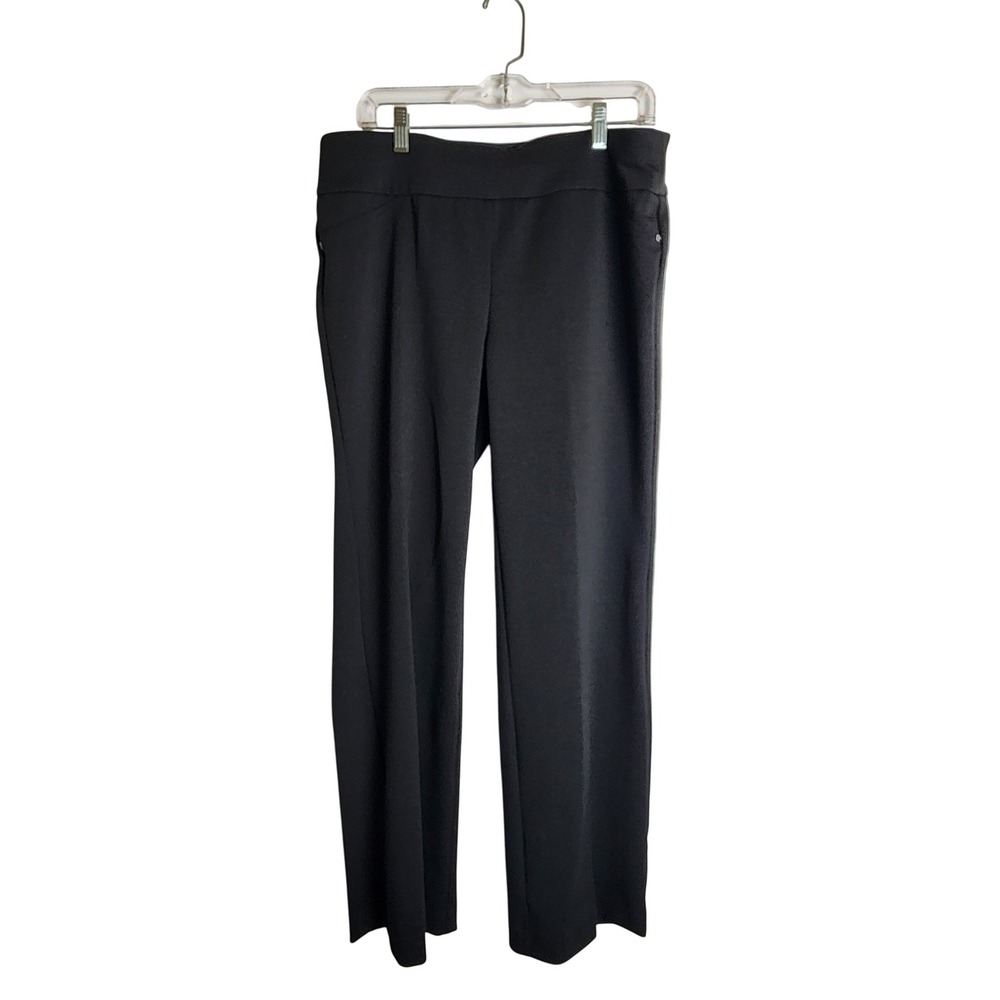 Nine West Womens‎ Black Pull On Straight Leg Dress Pants Career Size 12